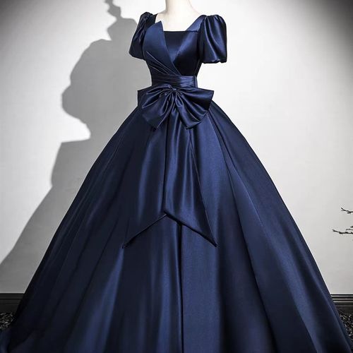 优选声乐艺考美声高级感独唱缎A面女主持人舞台钢琴演出服成人礼