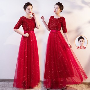 优选新款大合唱h团演出服女长裙学生诗歌朗读年会红歌比赛支持人