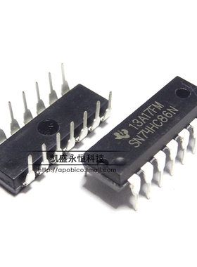 直插 SN74HC86N 74HC86 HD74HC86P  DIP-14 2输入端四异或门 全新