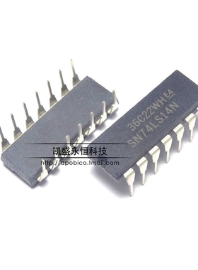 直插式 HD74LS14P 74LS14 DIP-14 SN74LS14N 六反相施密特触发器