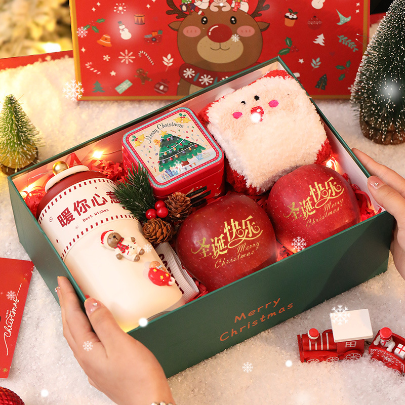 圣诞礼物平安果苹果套装送女生闺蜜伴手礼围巾礼盒平安夜小礼品
