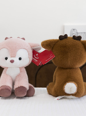 新款仿真小鹿毛绒玩具公仔卡通小鹿乖乖玩偶可爱家居摆件