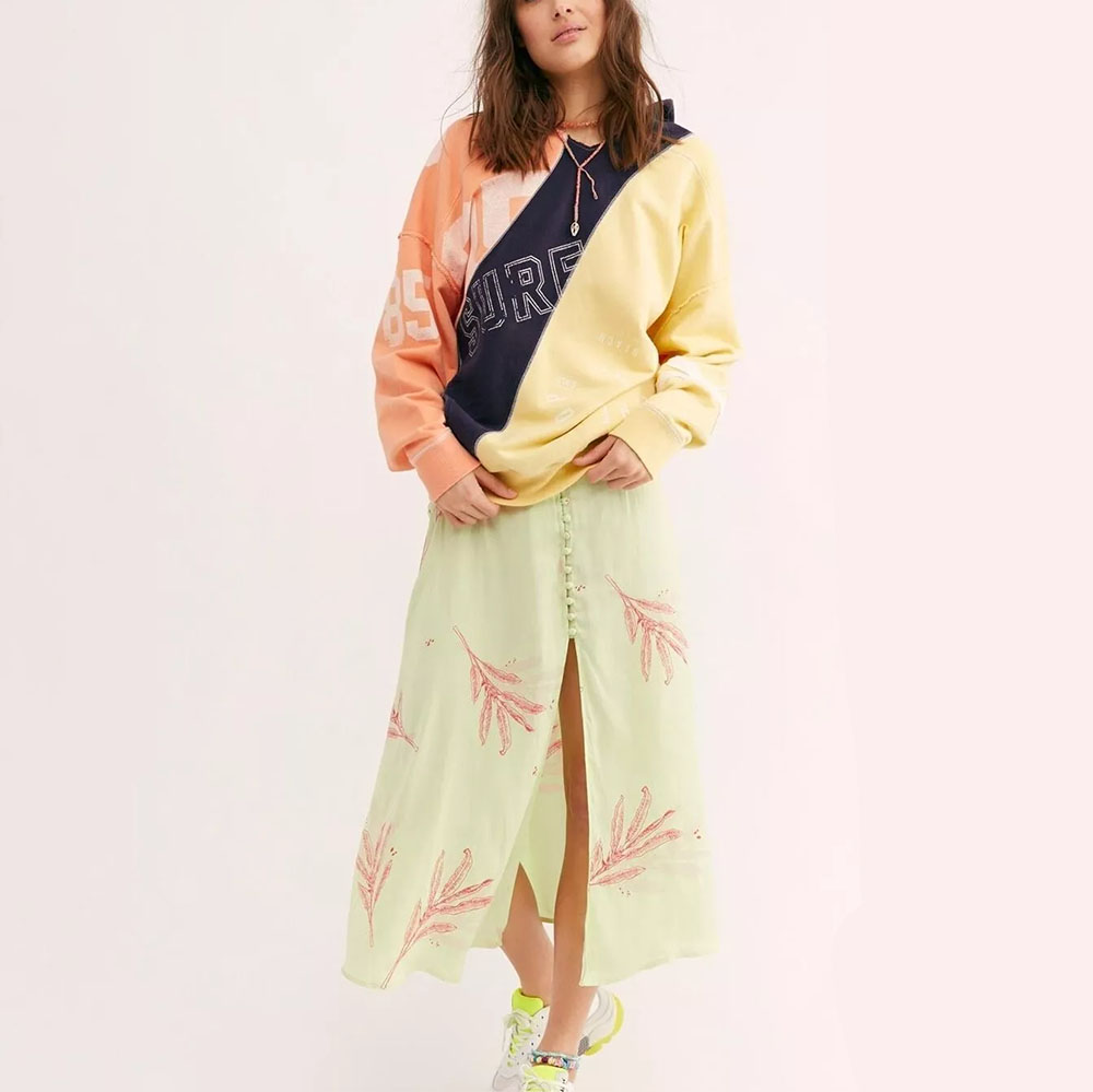 FP纯棉连帽长袖卫衣女外贸尾