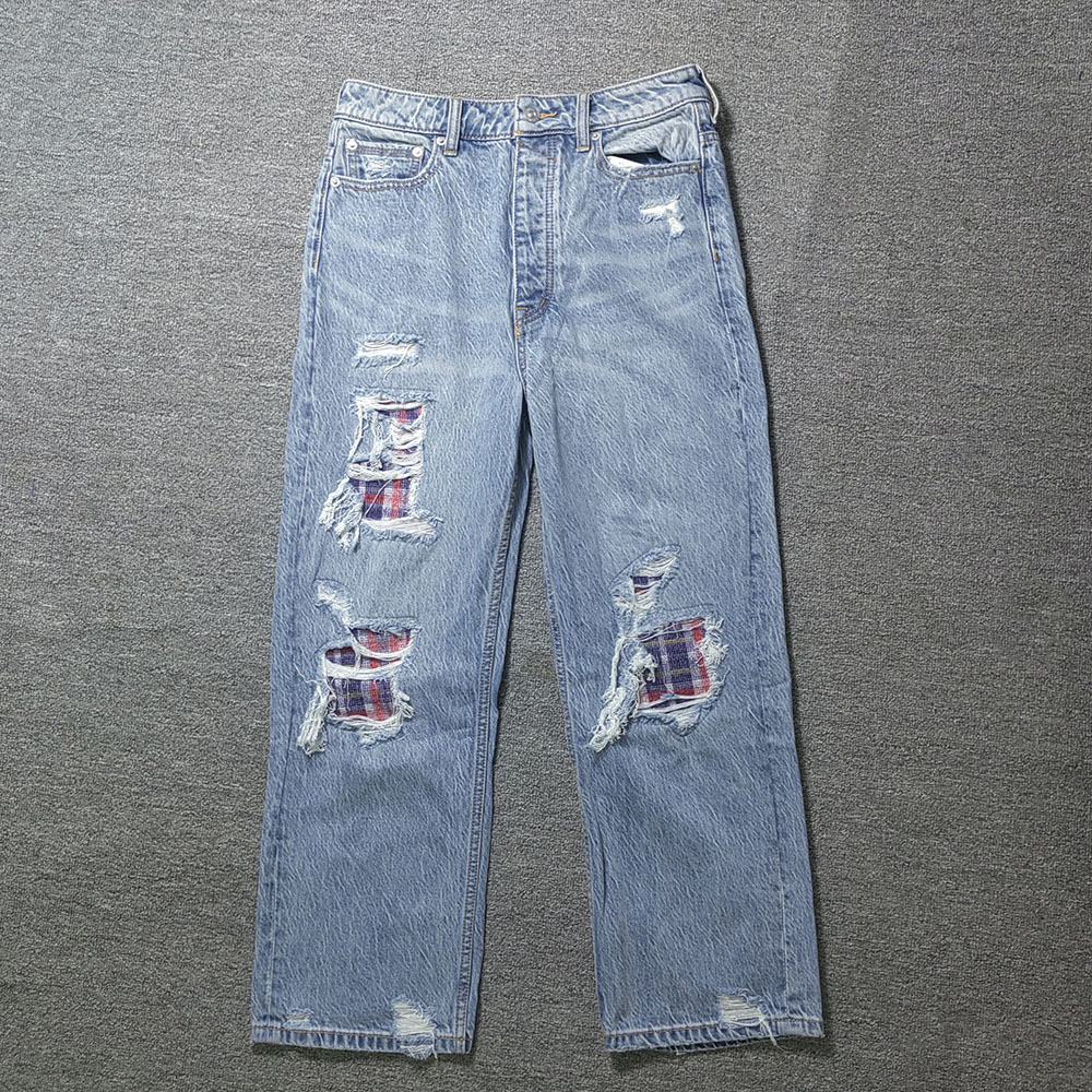 FP水洗破洞牛仔裤女原尾货