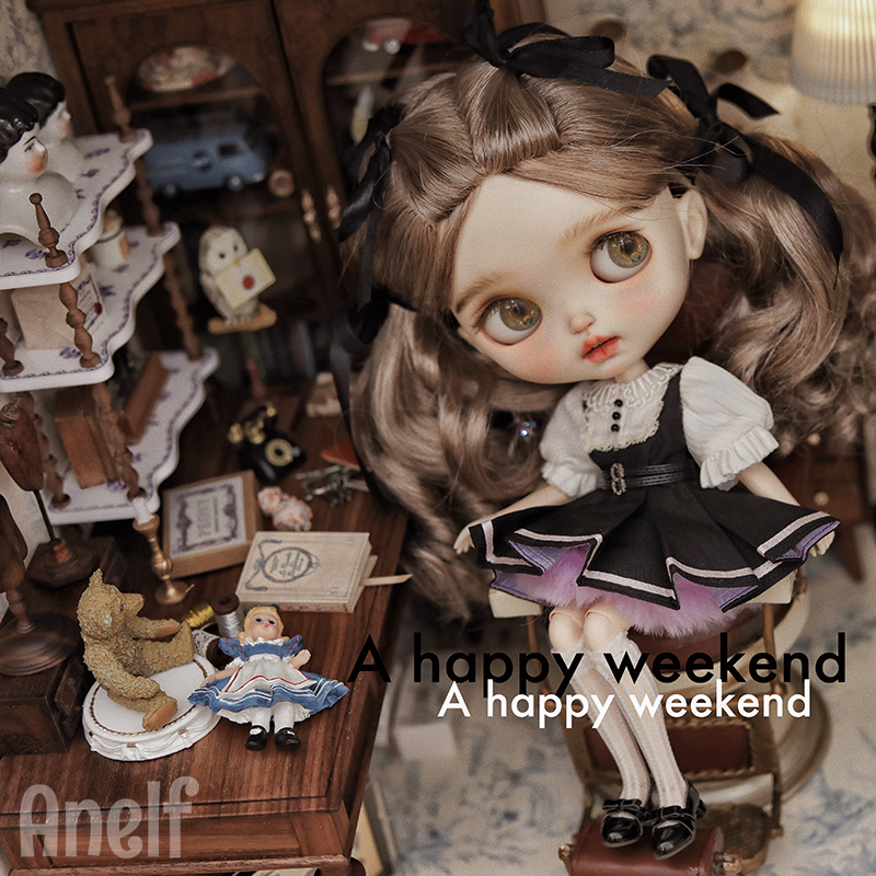 Anelf包邮blythe小布娃娃鞋子ob22 ob24 azone玛丽珍现货小芙蝶红