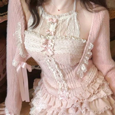 法式少女20%羊毛小香风呢胸衣