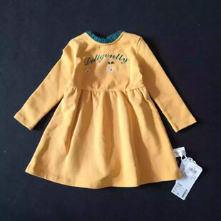 花边领刺绣收腰公主裙甜美风裙子062 连衣裙小童装 女童春秋季 长袖