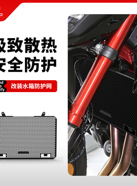 适用本田XL750 TRANSALP改装水箱网防护罩散热器防尘虫保护网配件