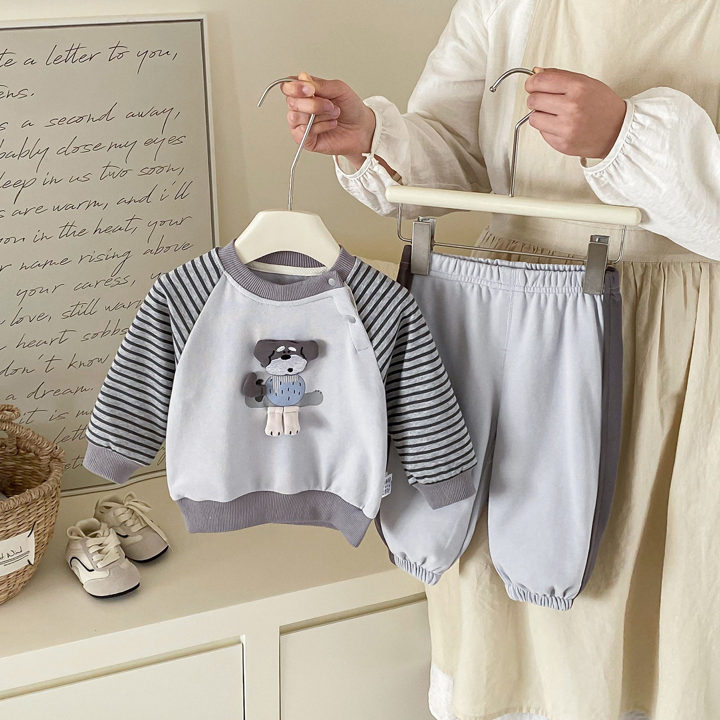 男宝宝休闲卫衣套装2026春装新款婴幼儿分体衣服春季韩版卡通童装,童装/婴儿装/亲子装,儿童运动套装,淘宝优惠券,粉丝福利购,淘宝优惠卷