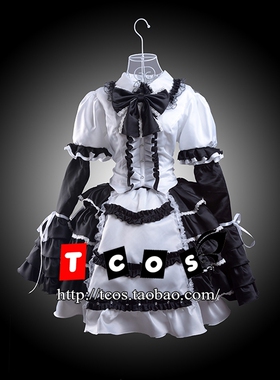 TCOS 原创洛丽塔哥特萝莉lolita黑白洛丽塔洋装cosplay服装女