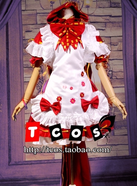 TCOS VOCALOID 初音小红帽cos裙子 PROJECT DIVA2 cosplay服装