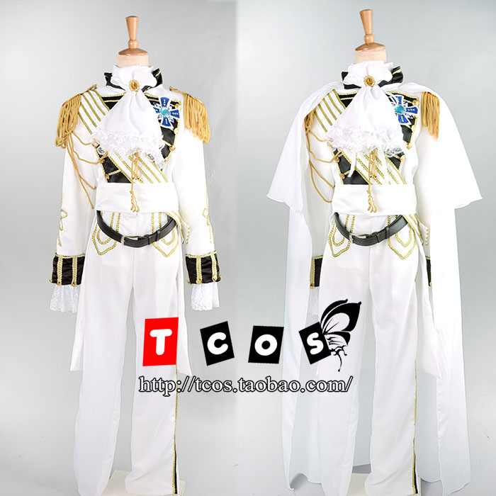 TCOS 动漫 凡尔赛玫瑰 白色军装 男装宫廷礼服cosplay服装男
