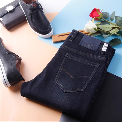 加绒加厚长裤牛仔巨保暖宽松冬季