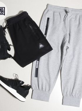 HL28135 男士款夏款薄款束口小脚七分裤运动裤毛圈针织裤