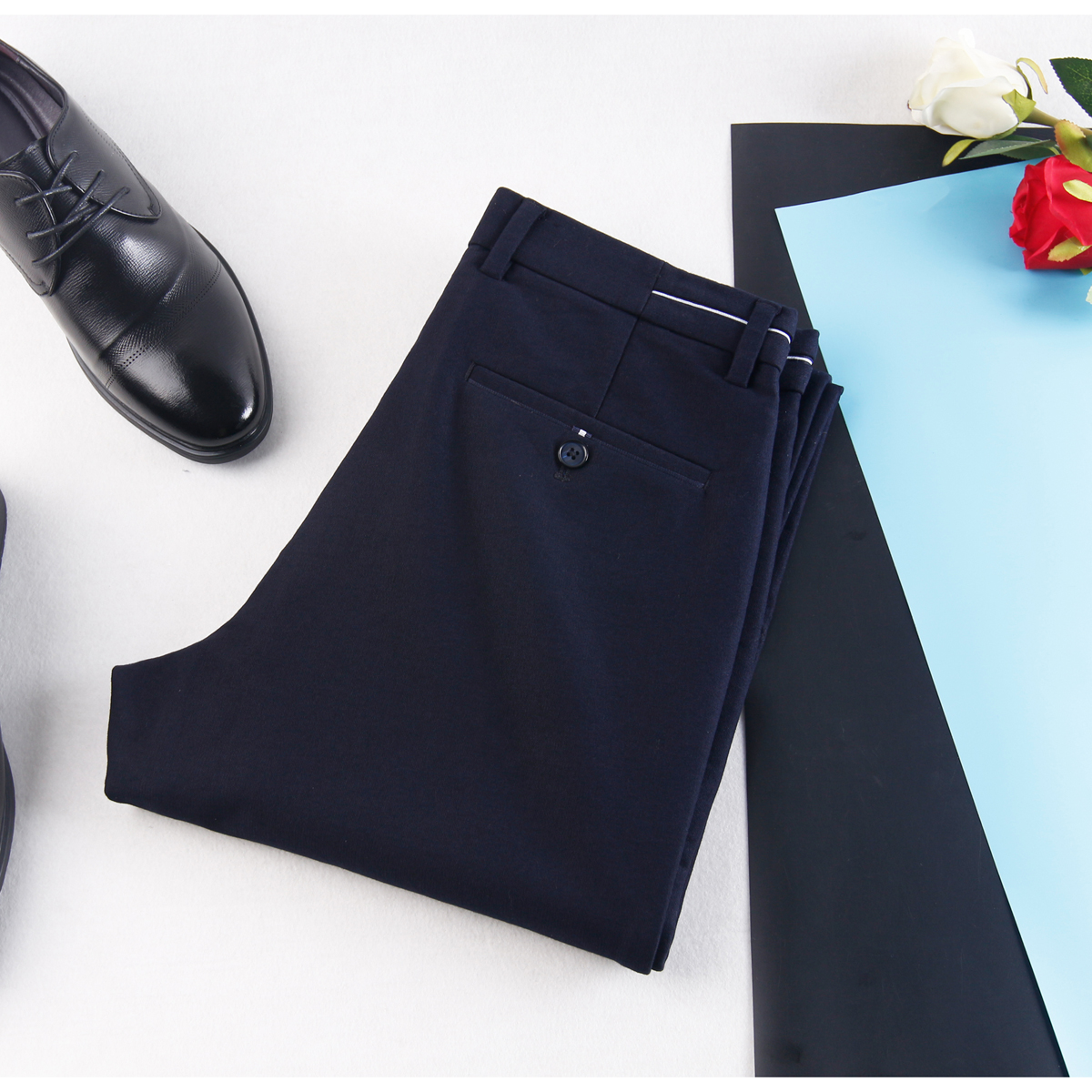 晟莜襕长裤直筒合体休闲裤