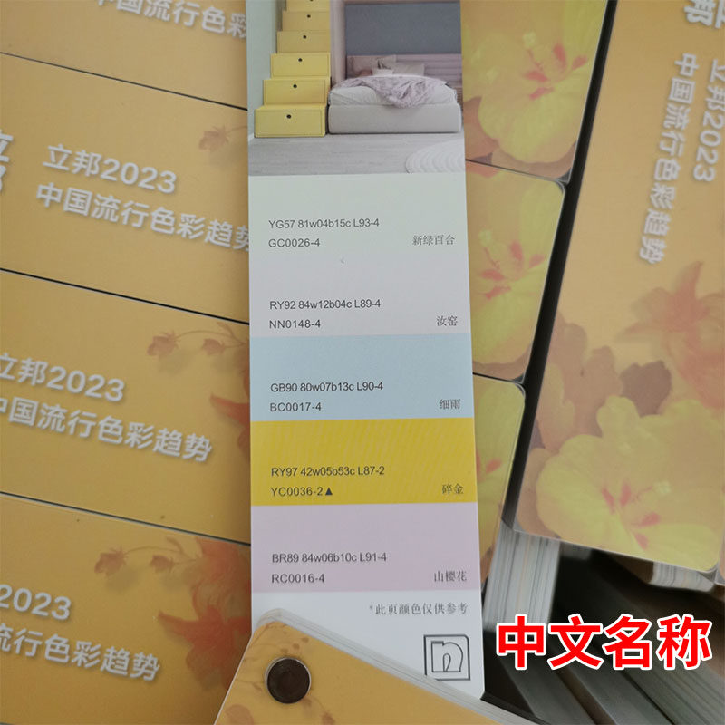 2023 NIPPON PAINT 컬러 카드 라텍스 페인트 국제 표준 컬러 카드 살구 그레이 스페이스 워크 RUYAO TEARABLE TICKET