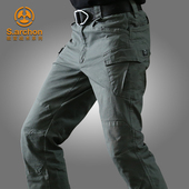 修身 男士 户外工装 裤 春夏季 军迷纯棉耐磨防水透气弹力裤 雷电战术裤