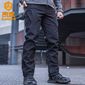 加厚抓绒热反射保暖御寒防风滑雪登山冲锋裤 冬季 热男士 户外软壳裤