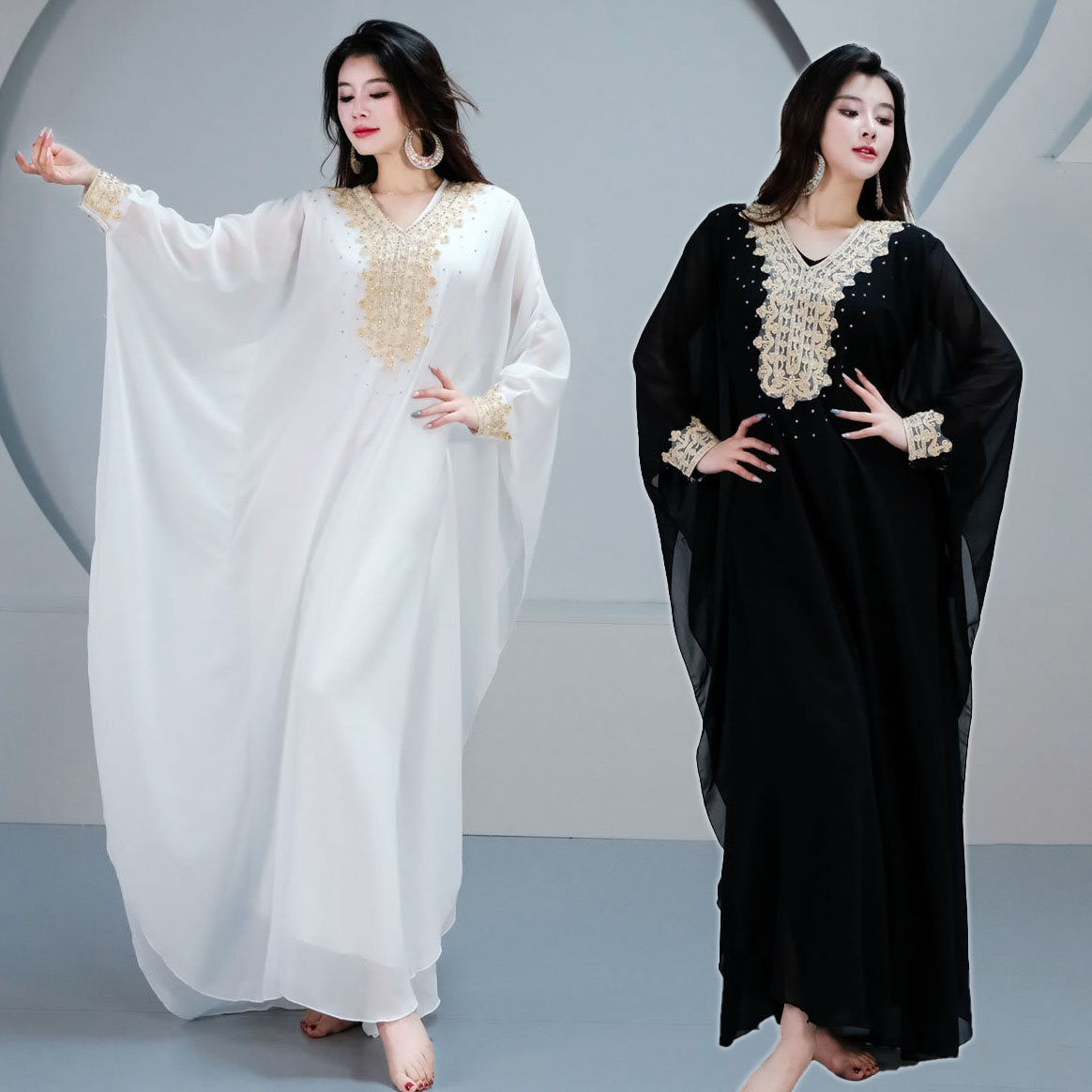 大师2025新款肚皮舞甩发舞哈利吉袍子比赛表演出服东方舞舞练功服