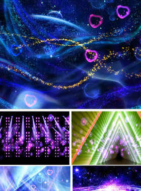 动物世界配乐成品 歌曲背景晚会背景蓝色粒子 光效lled大屏幕视频