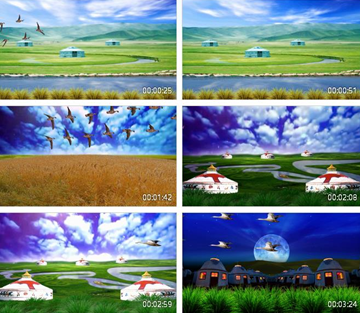 歌曲鸿雁配乐成片舞蹈背景晚会背景蒙古包草原月色led背景视频