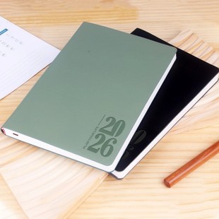 2026年日程本两日一页笔记本子文具每面两天的日历本A5日历计划本