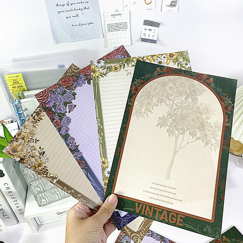 五宝文创复古繁花拍纸本