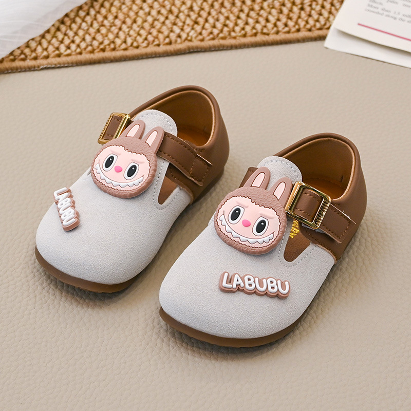 拉布布女童小皮鞋公主鞋卡通可爱鞋子儿童勃肯鞋豆豆鞋秋单鞋软底