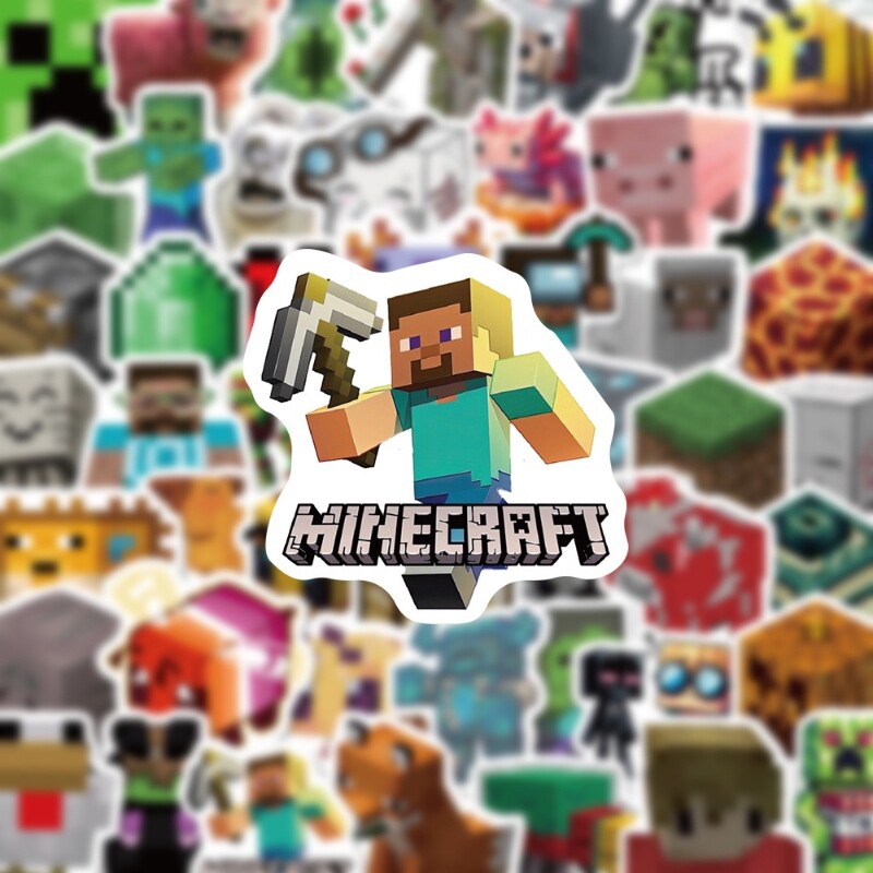 100张我的世界贴纸minecraft素材贴画像素风粘贴装饰小图案diy手账防水