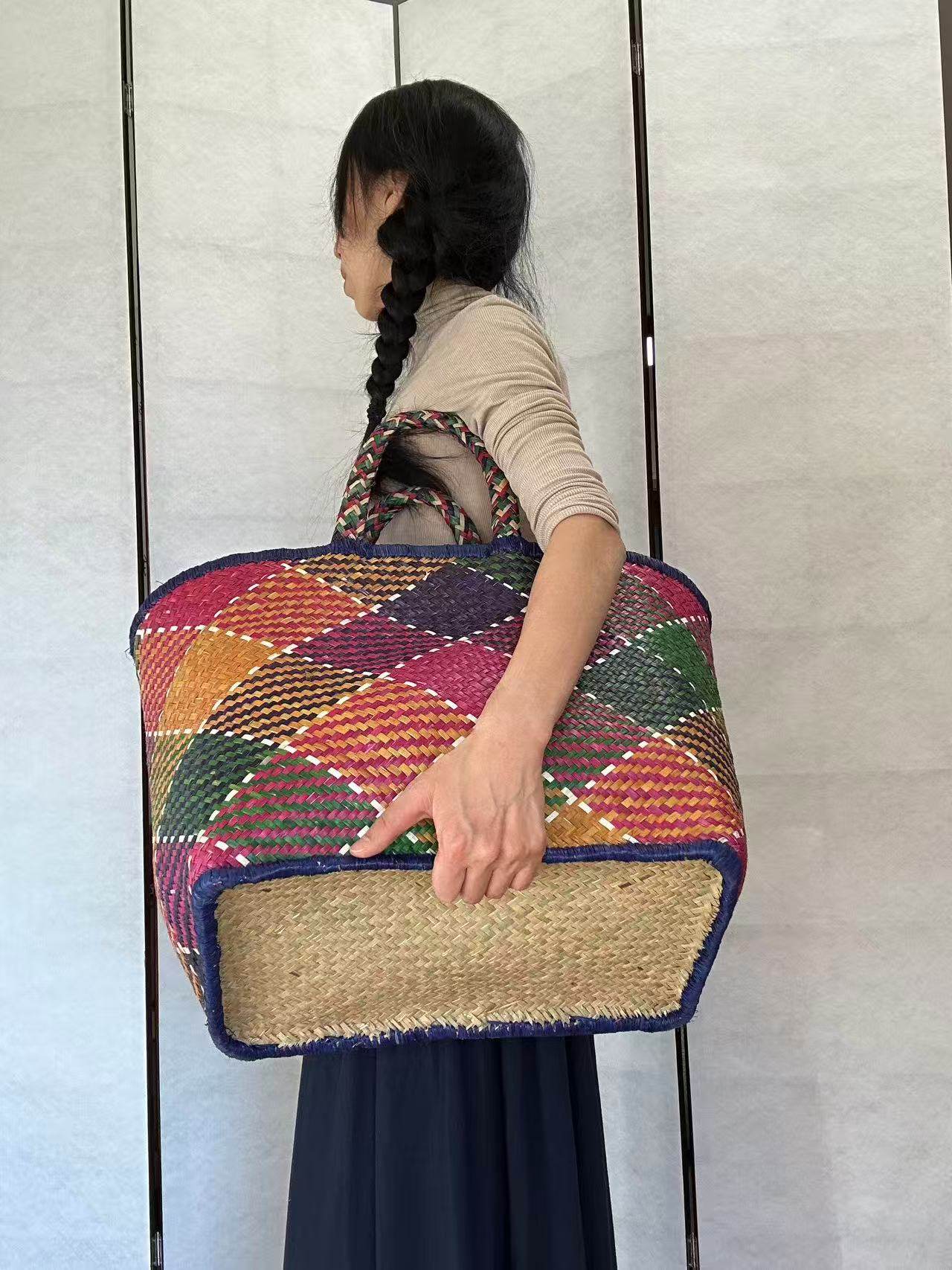 非洲进口棕榈叶草编包托特草编包草编包手提包 超大号 菜篮子,箱包皮具/热销女包/男包,通用款女包,淘宝优惠券,粉丝福利购,淘宝优惠卷