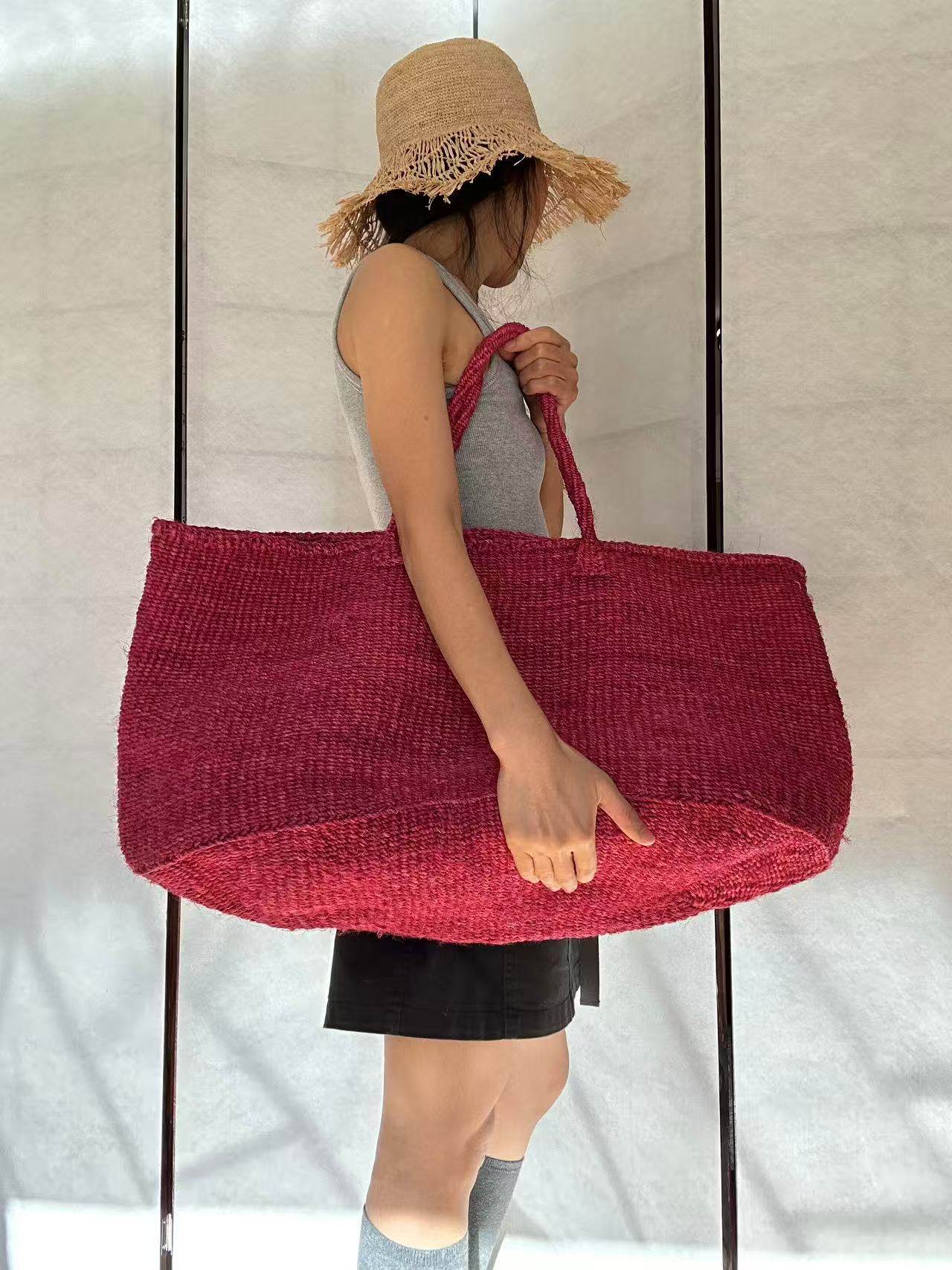 编织包 托特包 肯尼亚进口 剑麻编织 超大容量托特包 大包包,运动/瑜伽/健身/球迷用品,网球包,淘宝优惠券,粉丝福利购,淘宝优惠卷