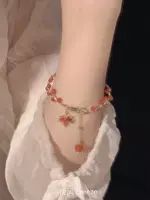 Красный кленовый лист, браслет