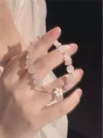 Розовый браслет, в цветочек