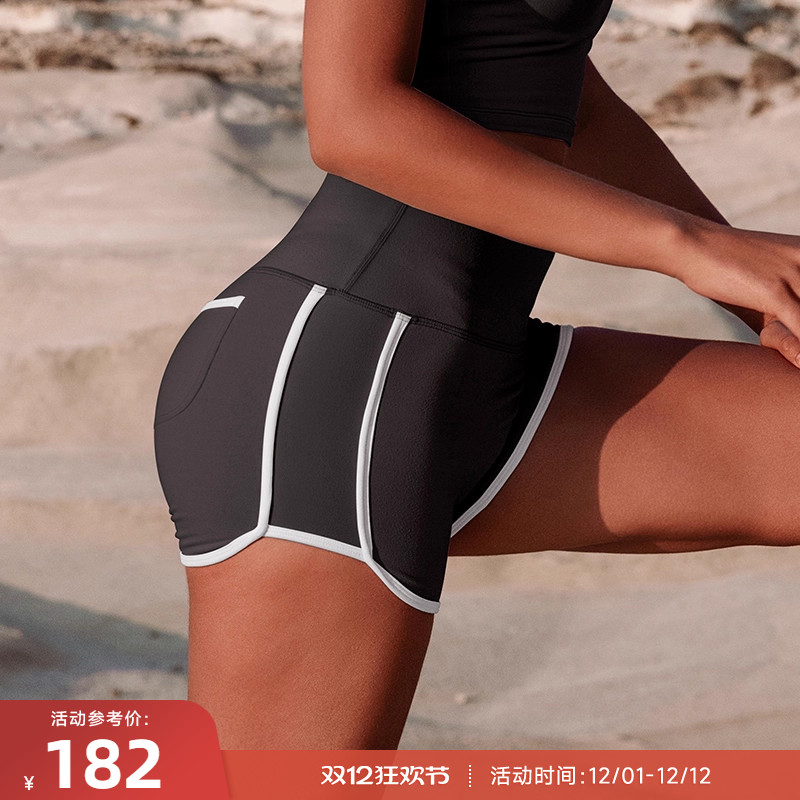 RESHAPE/重塑之路 高腰显臀复古健身运动紧身短裤DoubleSprout