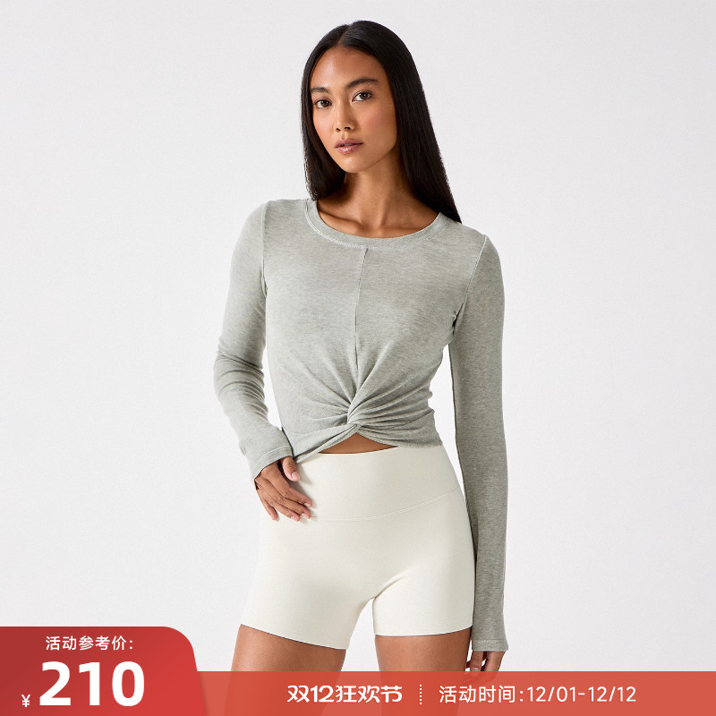 RESHAPE/重塑之路 圆领纽结含羊毛舒适运动长袖CrossoverWool