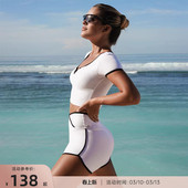 Sprout V腰捆边复古显臀高腰运动紧身短裤 RESHAPE 重塑之路
