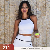 RESHAPE 重塑之路 轻强度带胸垫瑜伽复古撞色健身运动背心Edge