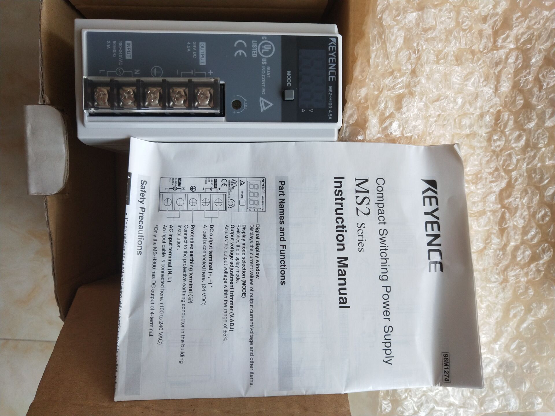 供应工程余货原装基恩士开关电源MS2-H50/H75/H100/MS2-H150/H300