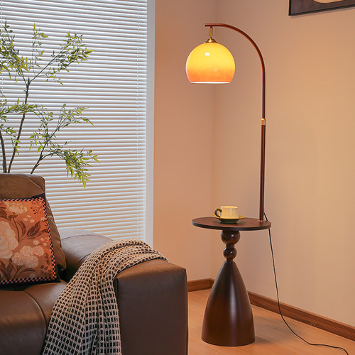 新款艺术实木设计师高级感落地灯