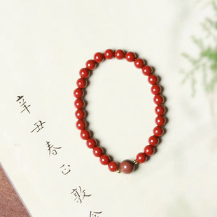 磐皿｜朱砂手链搭配08天河石克重约12.3克