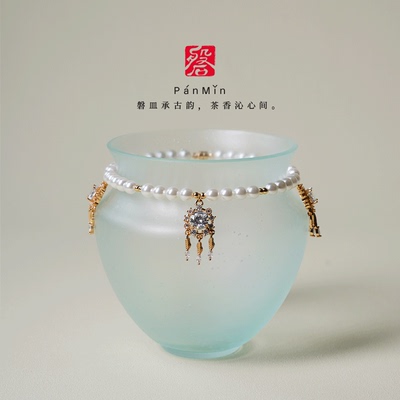 磐皿｜卡普拉与雾琉璃建水天青古法脱蜡工艺精致茶渣缸茶配件
