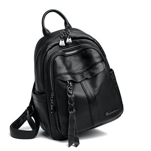 稻草人时尚双肩包2024新款潮百搭背包时尚气质韩版书包简约大容量