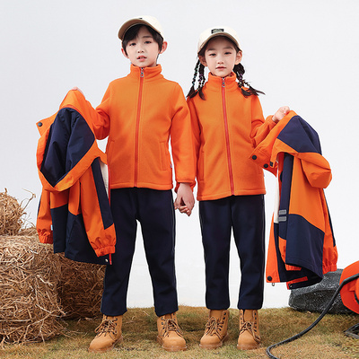 校服冲锋衣澜洋贝贝套装三件套