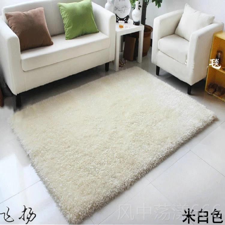 正品长厚橱弹力丝白色地毯客毛厅加茶几垫子圆形地垫服装店窗床边