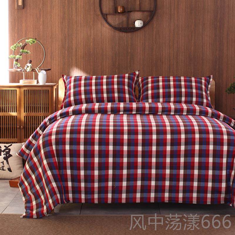 正品老粗2布四件套全棉纯棉1.5m1.米8床上学宿舍床单被生套1.三件