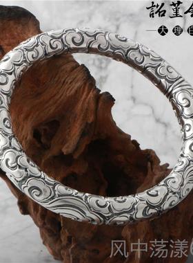 正品银手手炼99纯情银炼猴王定海针9如意金箍银祥云侣手工制作