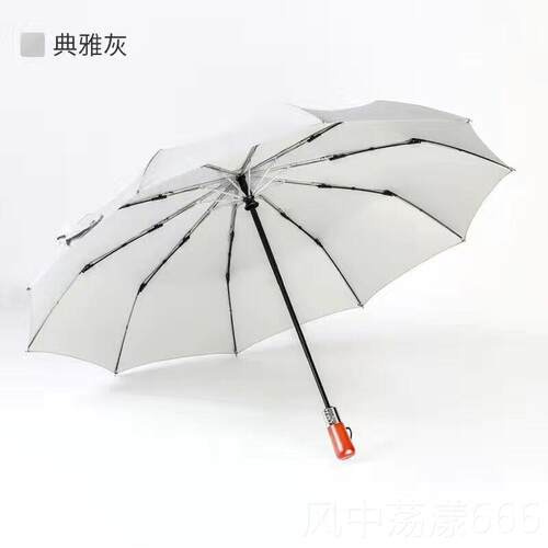 正品木质高端商务DIYl骨雨伞定制动ogo自伞男士女晴雨两用大号十