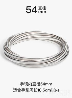 正品觉小众设计师款个典性手镯环女五镯子经素百搭925银镯