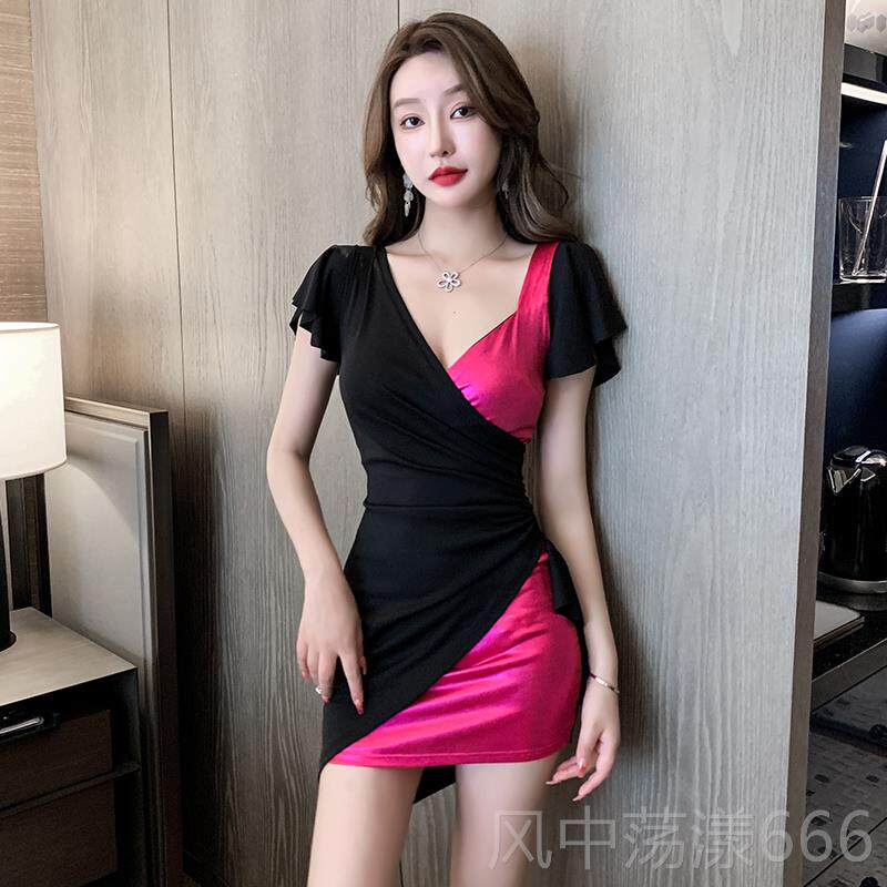 正品夜场工作服养P生SA桑拿服技师显瘦收装腰夜店女足浴按摩连衣