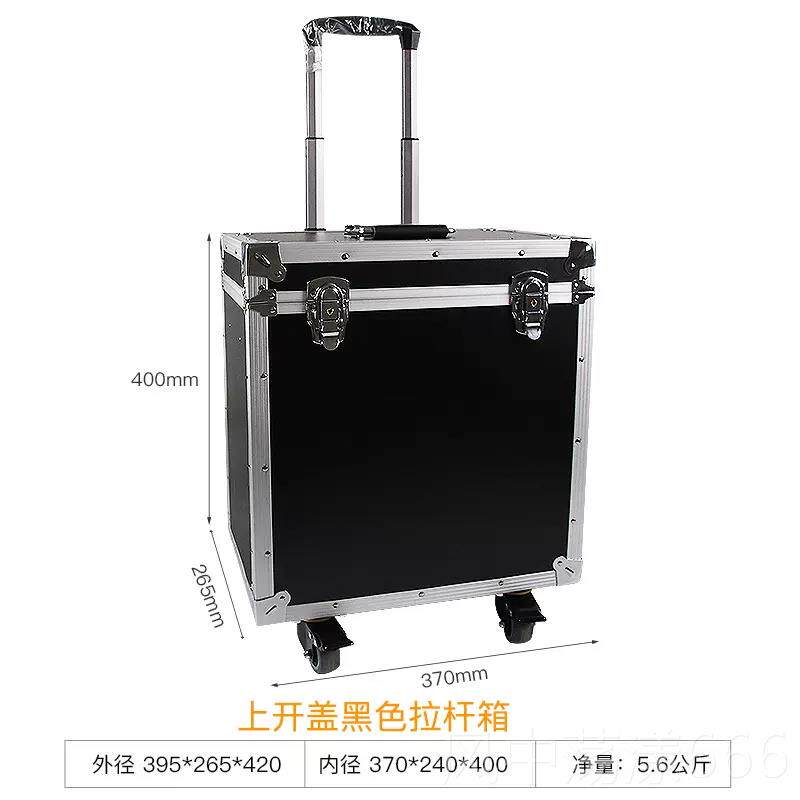 正品具铝合工箱大号五金拉杆金航空箱多功能带子木工箱子定轮做收